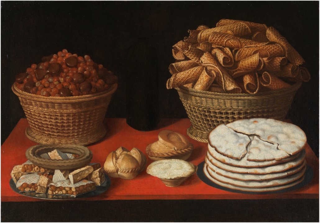 Tomas Hiepes Sweetmeats and Dried Fruit on a Table